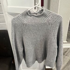 American Eagle Outfitters Gray Cowl Neck Sweater